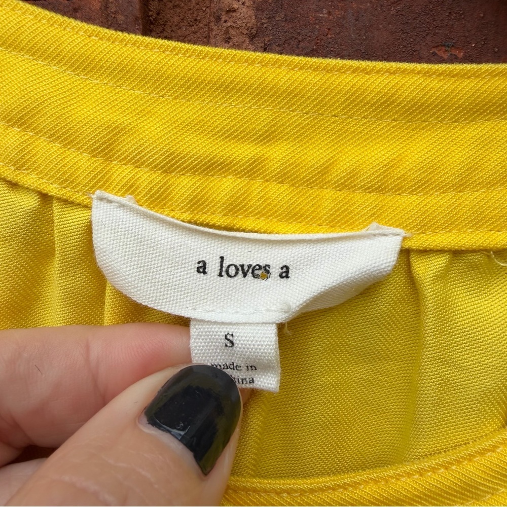 a loves a yellow belted dress sleeveless mini bow - Picture 4 of 5